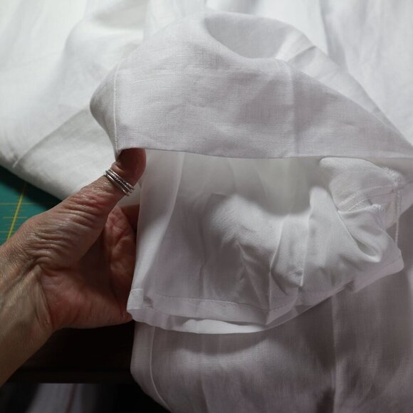 J.Crew Petite Wide-Leg Essential Pant In Linen Women 0P White Polished Lagenlook - Picture 10 of 15